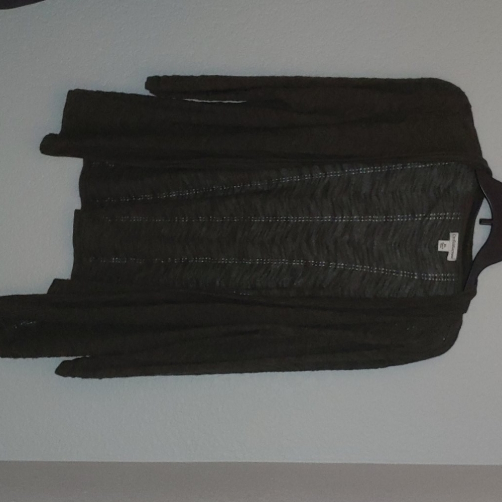 3/4 sleeve dark green cardigan